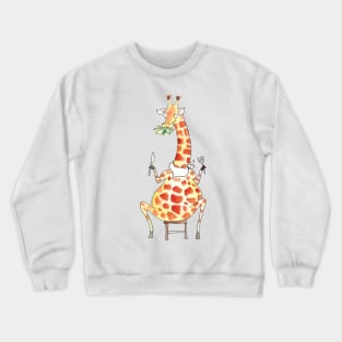 Giraffe - eat your greens Crewneck Sweatshirt